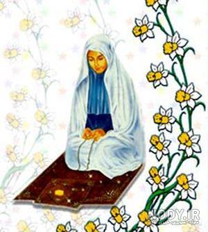 عکس دختر در حال نماز خواندن