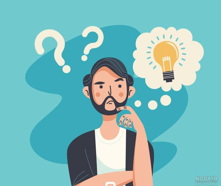 عکس دختر کارتونی درحال فکر