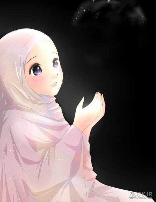عکس دختری در حال دعا