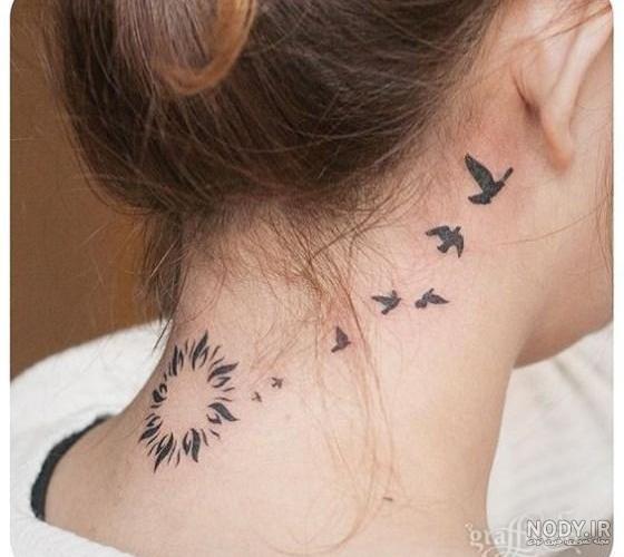 تاتو الله روی گردن تاتو الله روی گردن