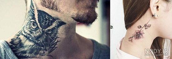 تاتو حسبی الله روی گردن تاتو حسبی الله روی گردن