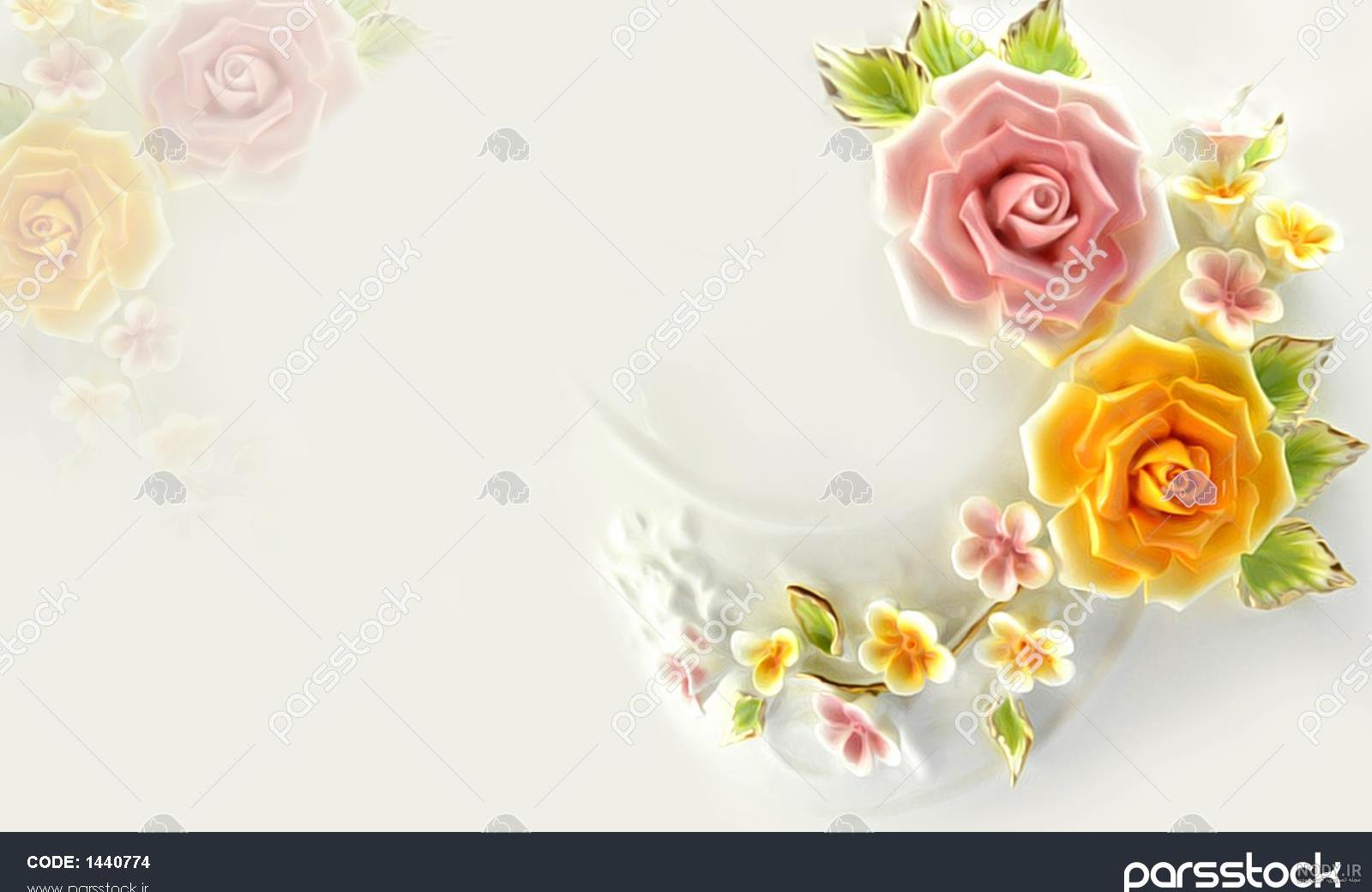 صفحه سفید با گل