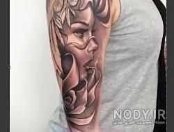 طرح تاتو روی کمر دخترانه