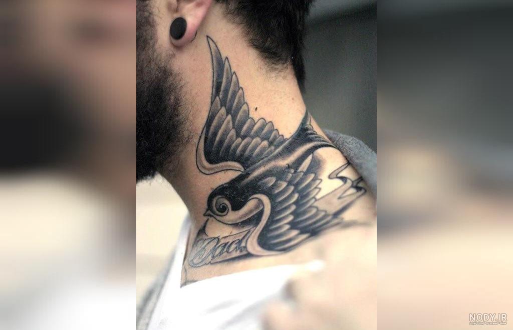 عکس تاتو روی گردن عکس تاتو روی گردن