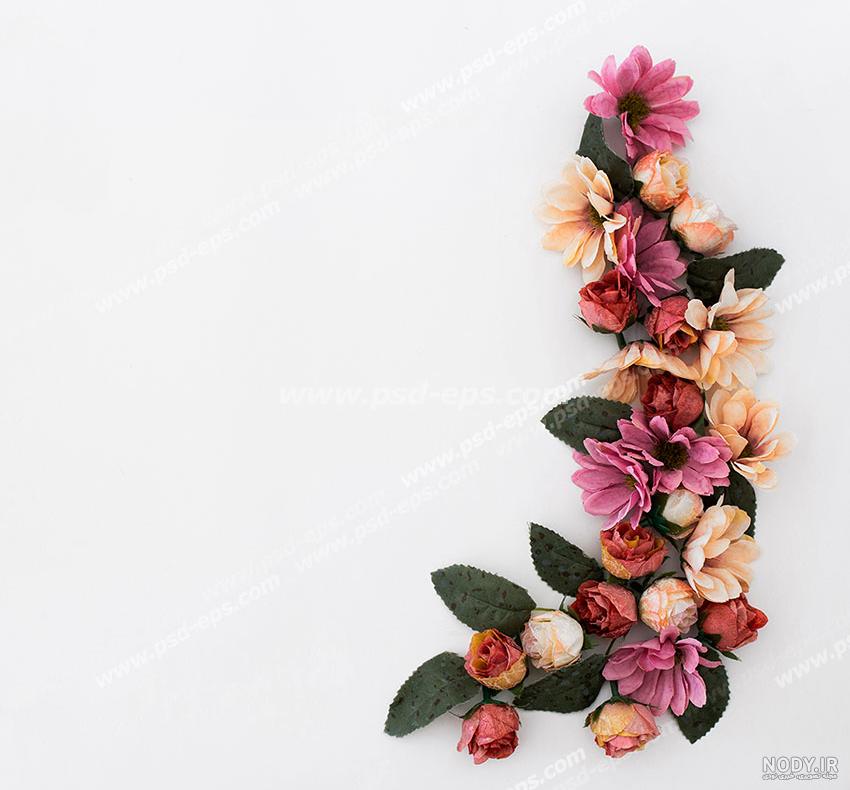 عکس صفحه خالی با حاشیه گل