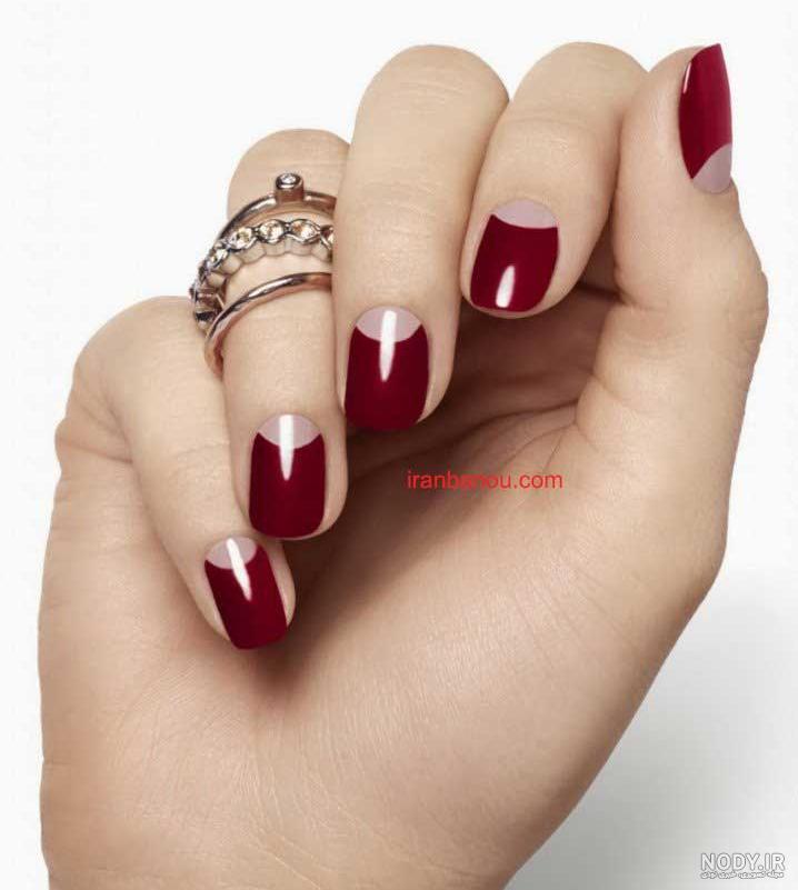 عکس ناخن لاک زده ساده