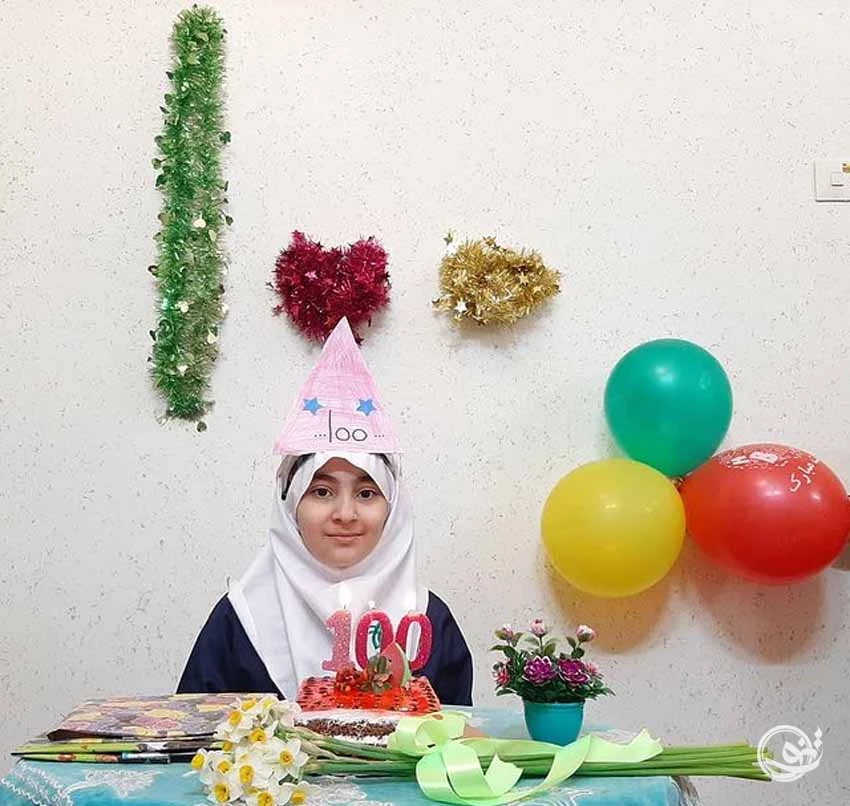 نقاشی کودکانه عدد ۱۰۰