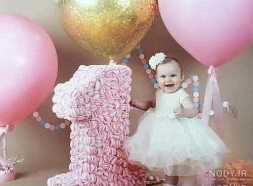 عکس تم تولد یک سالگی دخترانه عکس تم تولد یک سالگی دخترانه
