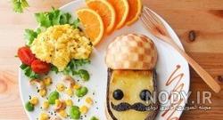تزیین غذا ساده تزیین غذا ساده