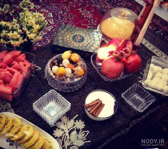 ساده ترین سفره شب یلدا ساده ترین سفره شب یلدا