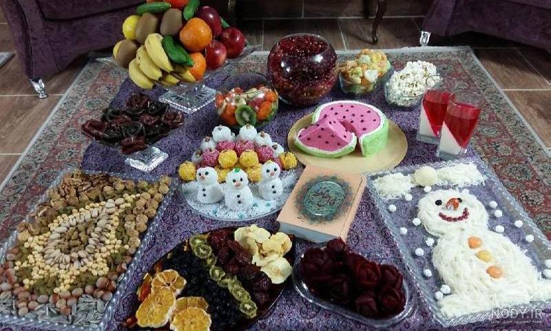 سفره شب یلدا سنتی سفره شب یلدا سنتی