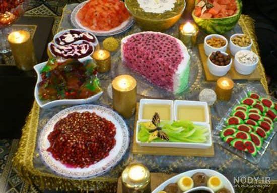سفره یلدا ساده سفره یلدا ساده