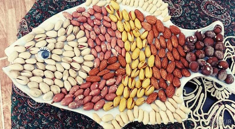 عکس تزیین آجیل شب یلدا