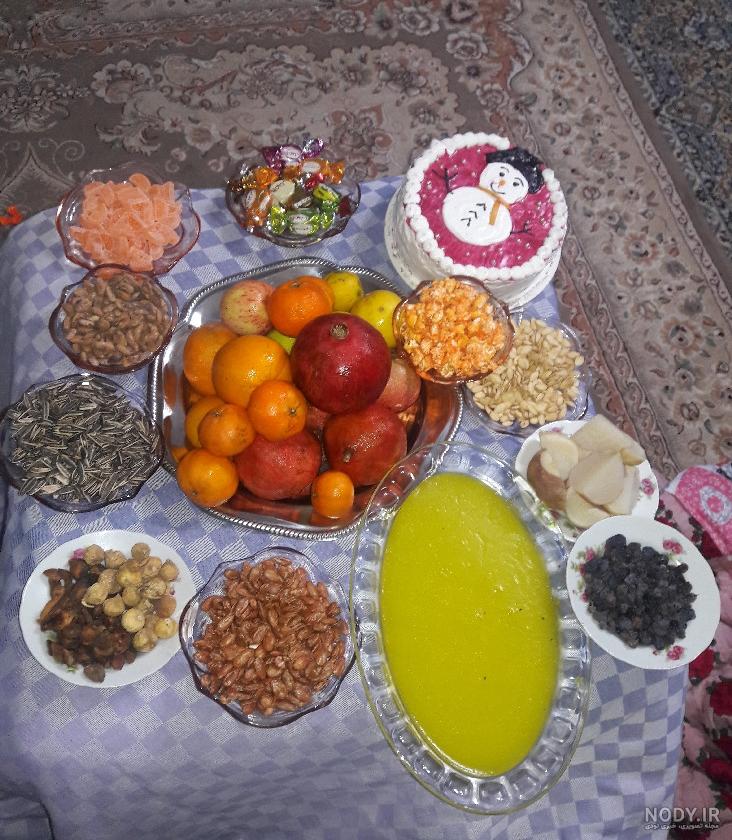 عکس سفره شب یلدا ساده عکس سفره شب یلدا ساده