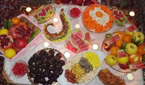 عکس سفره شب یلدا ساده خانگی عکس سفره شب یلدا ساده خانگی