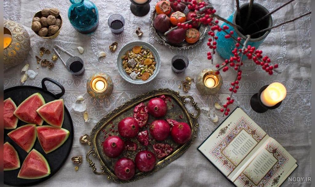 عکس سفره شب یلدا لاکچری عکس سفره شب یلدا لاکچری