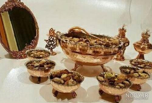عکس سفره هفت سین با ظروف مسی