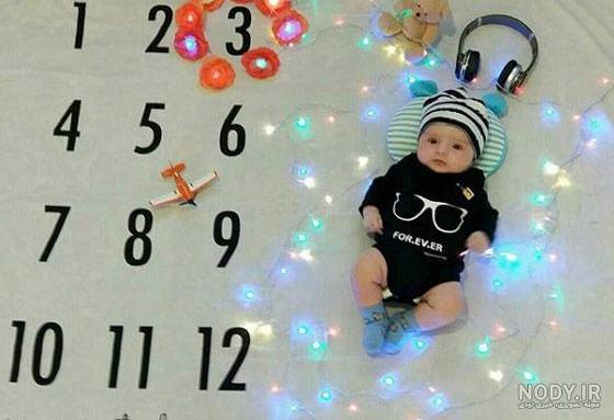 عکس ماهگرد نوزاد دختر
