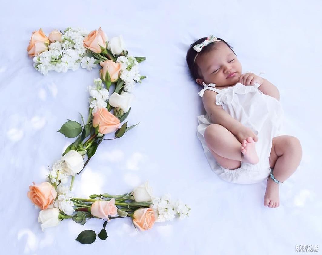 عکس ماهگرد نوزاد دختر یک ماهه