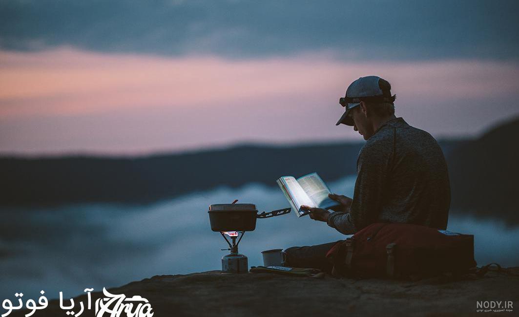 عکس مرد تنها در برف عکس مرد تنها در برف