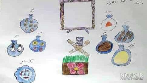 نقاشی سفره هفت سین بزرگسالان
