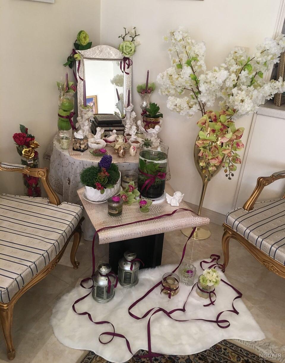 ژست عکس دونفره با سفره هفت سین ژست عکس دونفره با سفره هفت سین