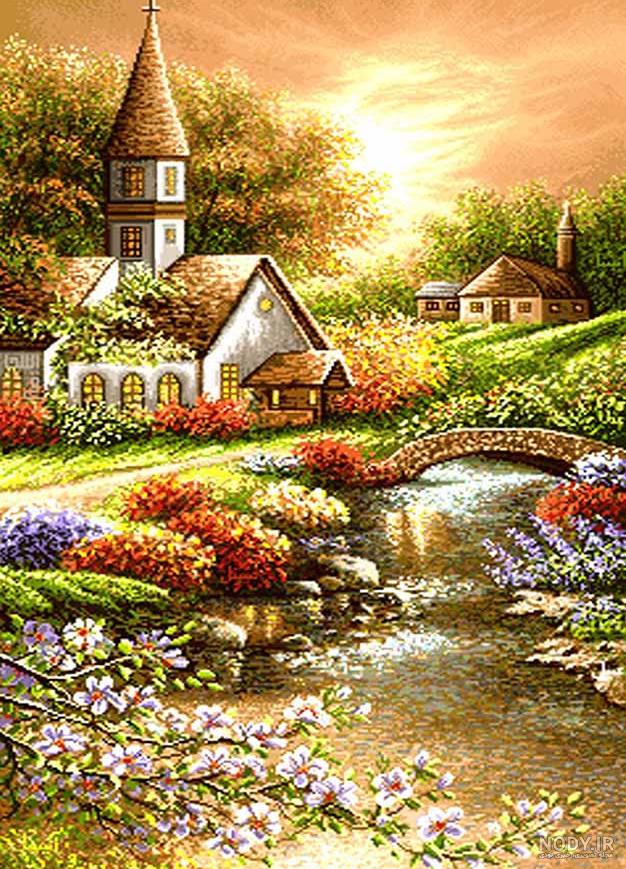 عکس کلبه چوبی در جنگل عکس کلبه چوبی در جنگل