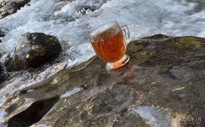 عکس چای دونفره در طبیعت