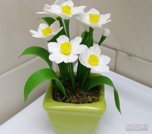  عکس گل نرگس در گلدان