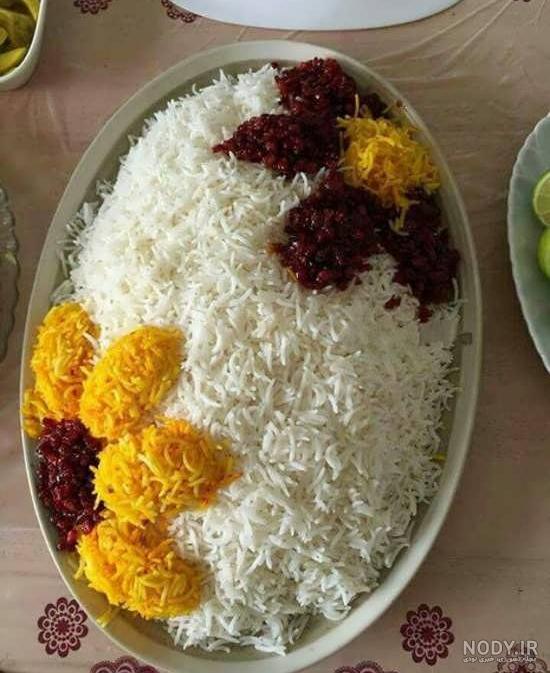 عکس زعفران روی برنج