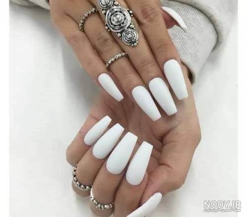 عکس ناخن سفید ساده عکس ناخن سفید ساده