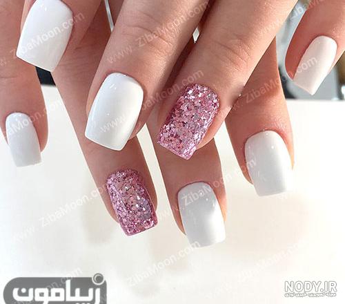 عکس ناخن سفید مات عکس ناخن سفید مات