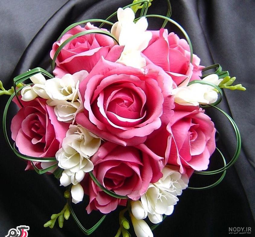 عکس گل رز زرد و قرمز