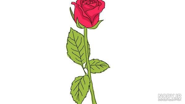 عکس گل سرخ نقاشی
