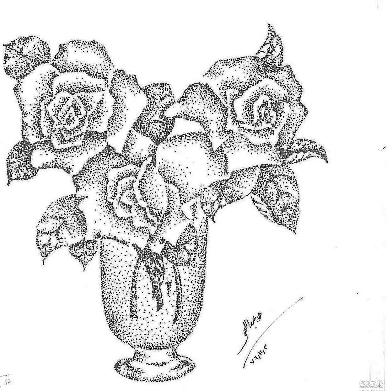 نقاشی سیاه قلم اسان