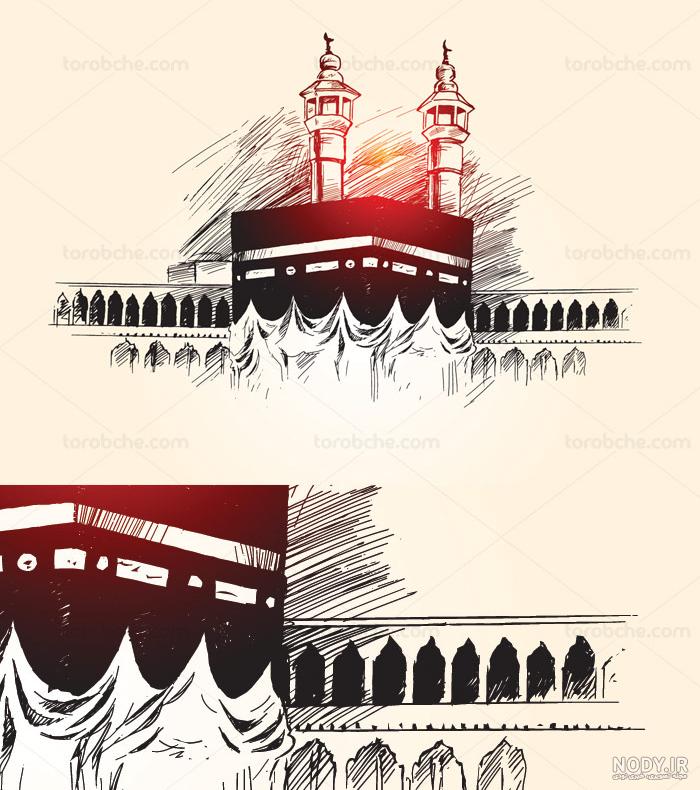 نقاشی عکس کعبه نقاشی عکس کعبه