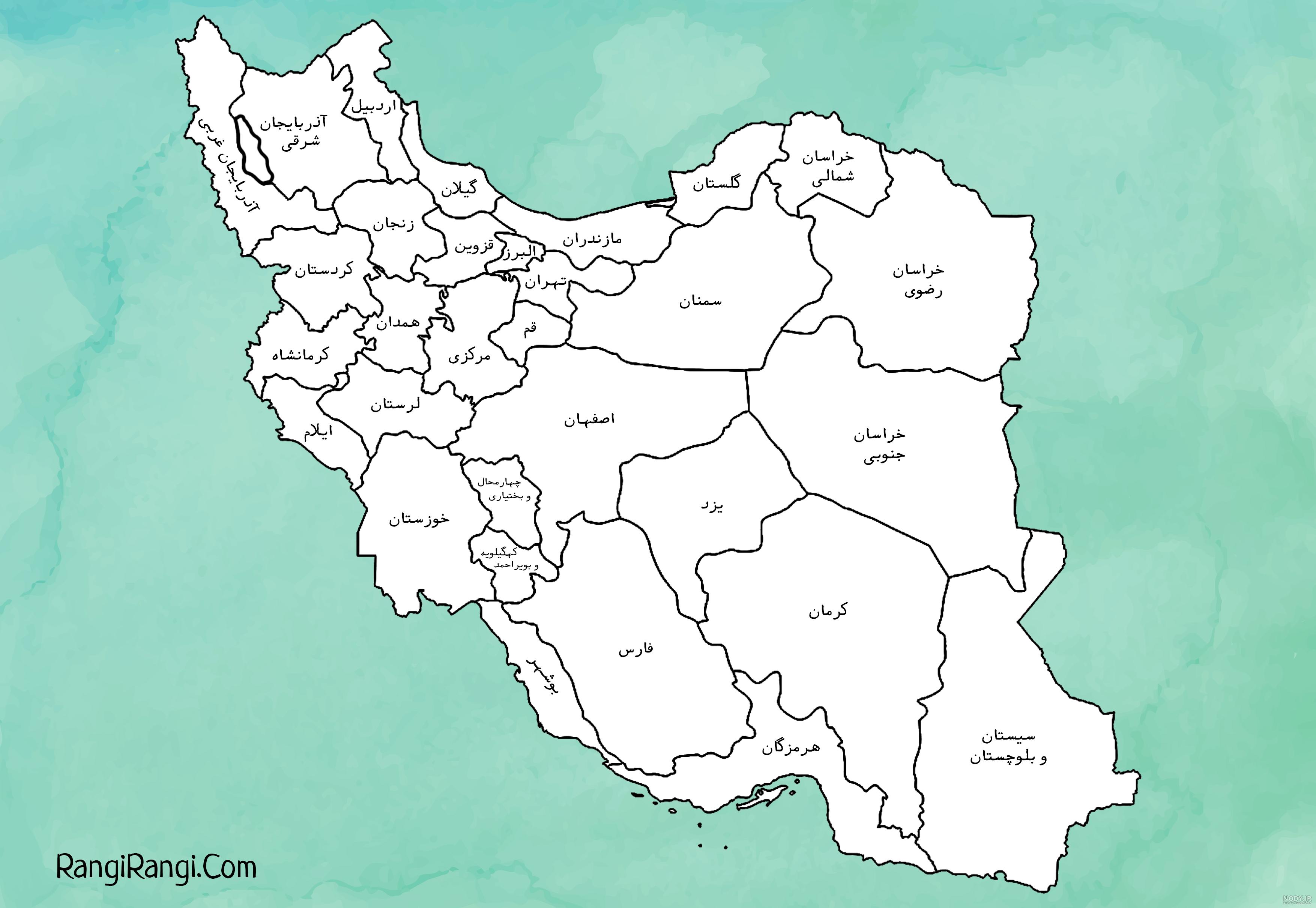 نقاشی نقشه ایران برای کلاس اول