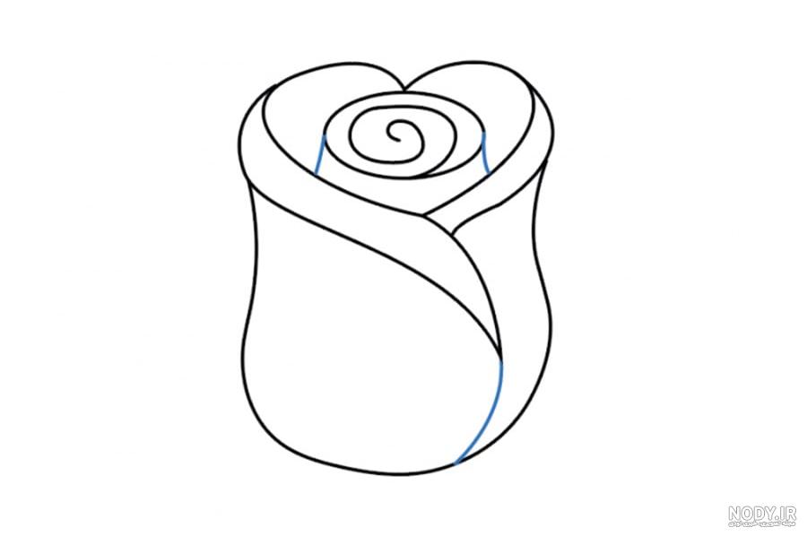 نقاشی گل رز آسان