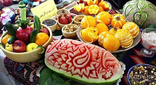 تزیین هدایای شب یلدا برای عروس تزیین هدایای شب یلدا برای عروس