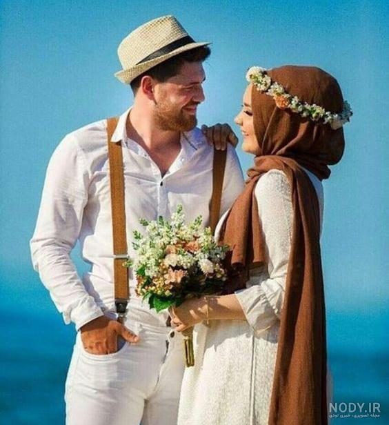 عکس دونفره عاشقانه با حجاب