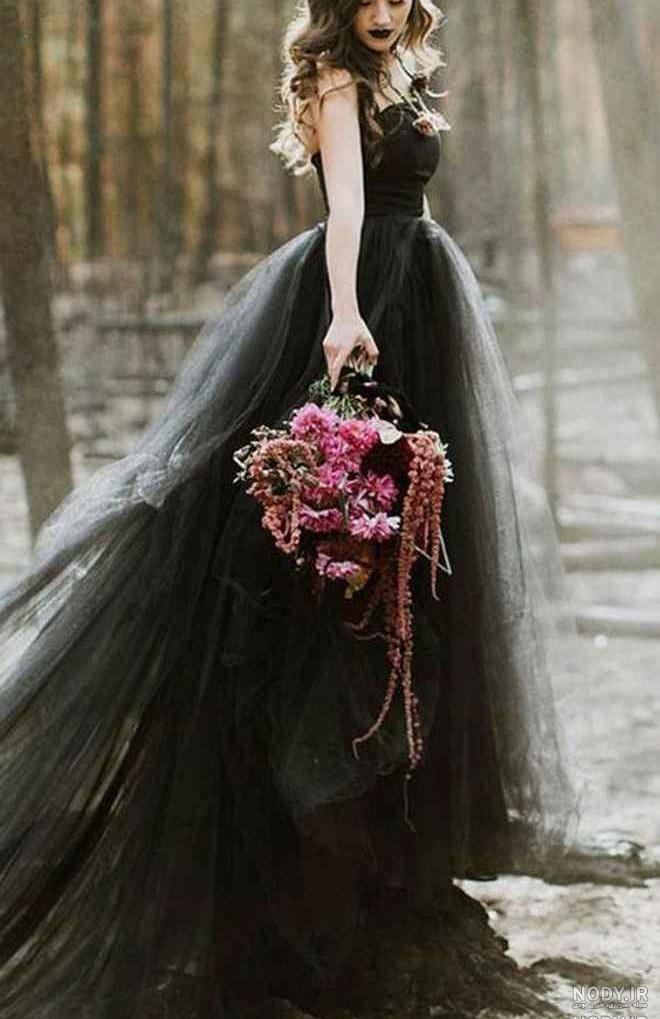 عکس لباس عروس سیاه و سفید عکس لباس عروس سیاه و سفید