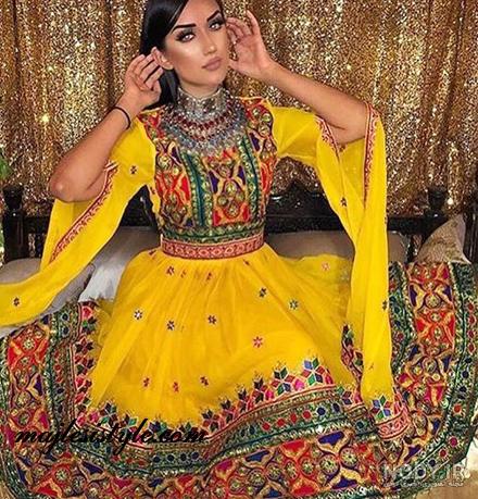 لباس گند افغانی چرمه دوزی