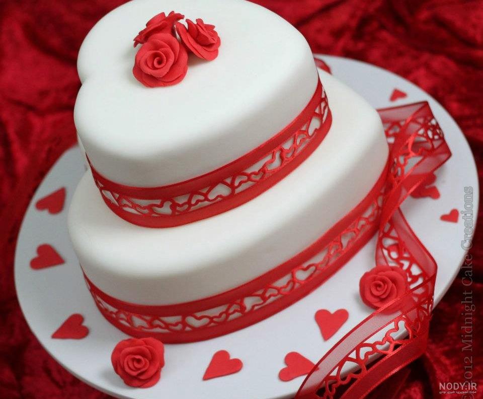 کیک تولد قلب آبی