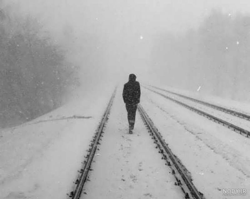 عکس پروفایل پسرانه زمستانی از پشت سر