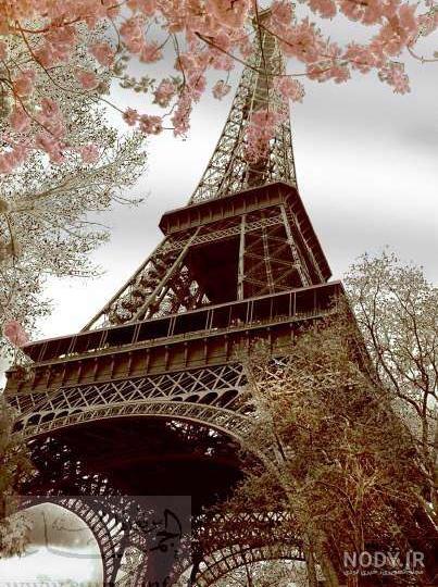 عکس برج ایفل در شب برای تصویر زمینه