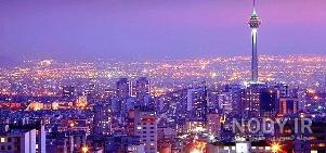 عکس شهر تهران در شب از بالا