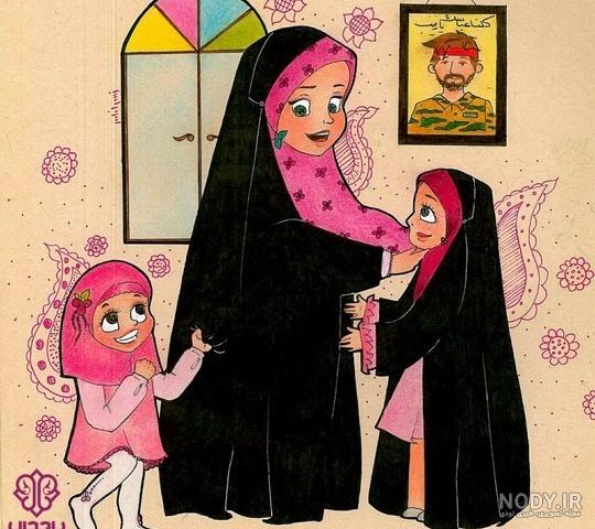 عکس مادر پیر و فرزند