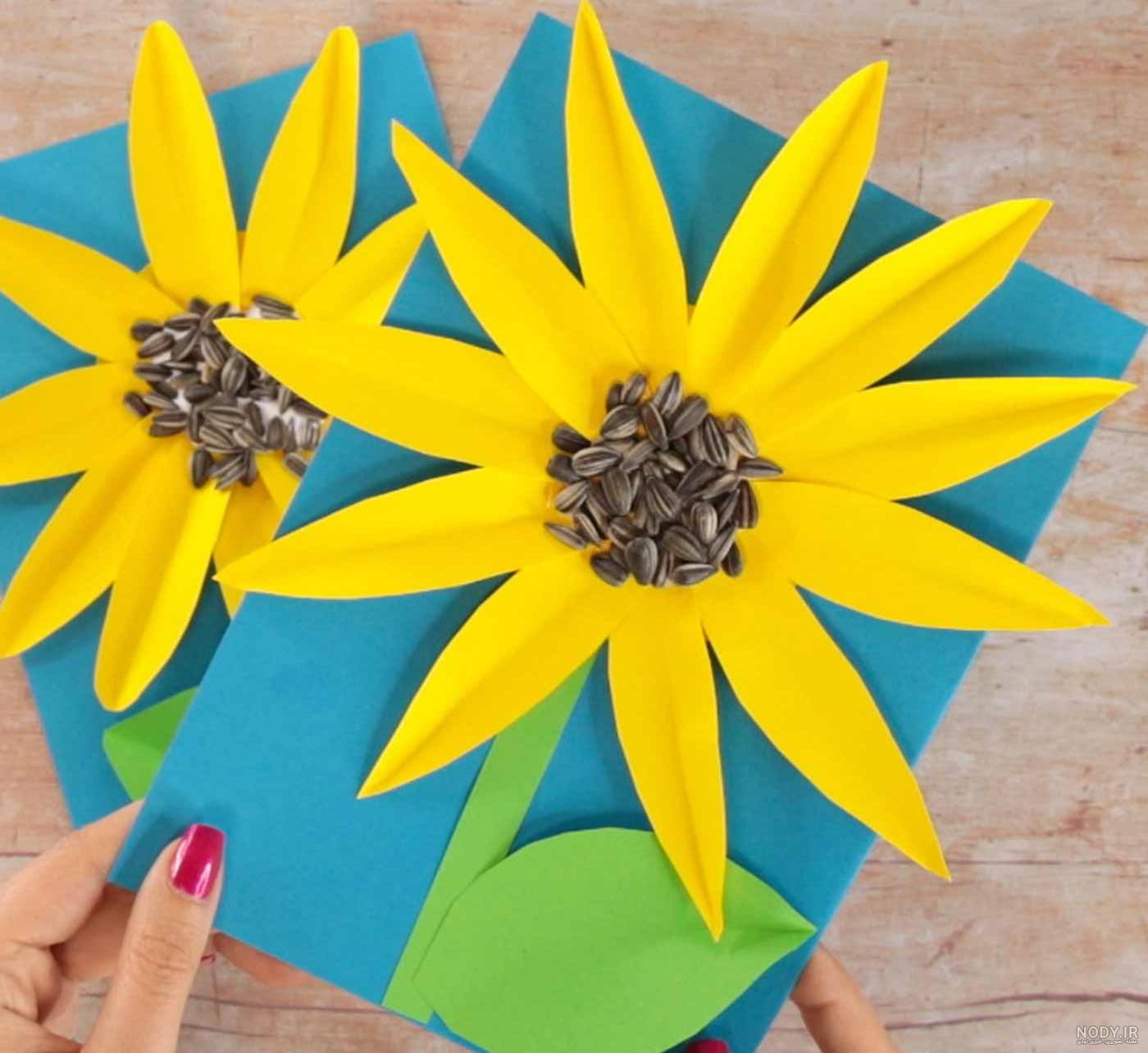 کاردستی گل رز با کاغذ رنگی