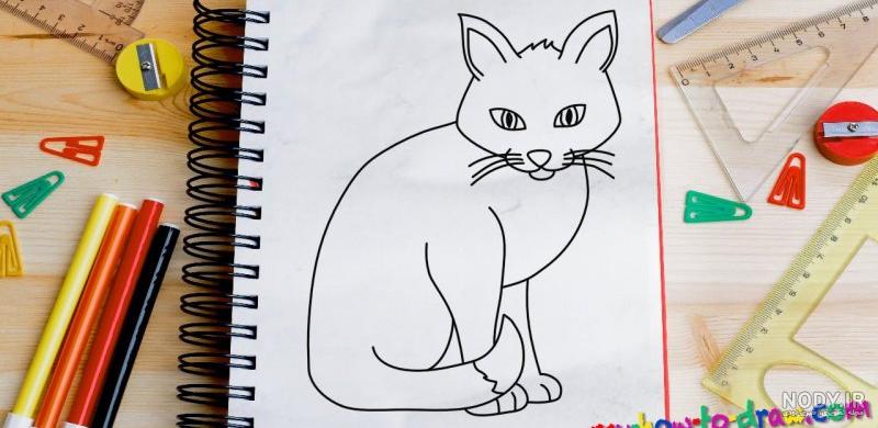 آموزش نقاشی گربه