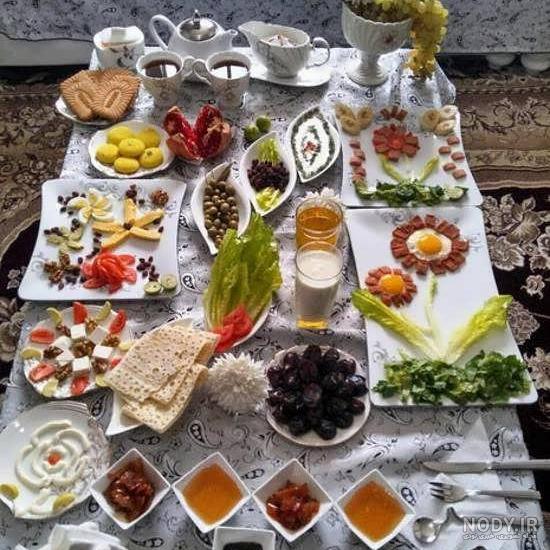 عکس از سفره صبحانه عکس از سفره صبحانه